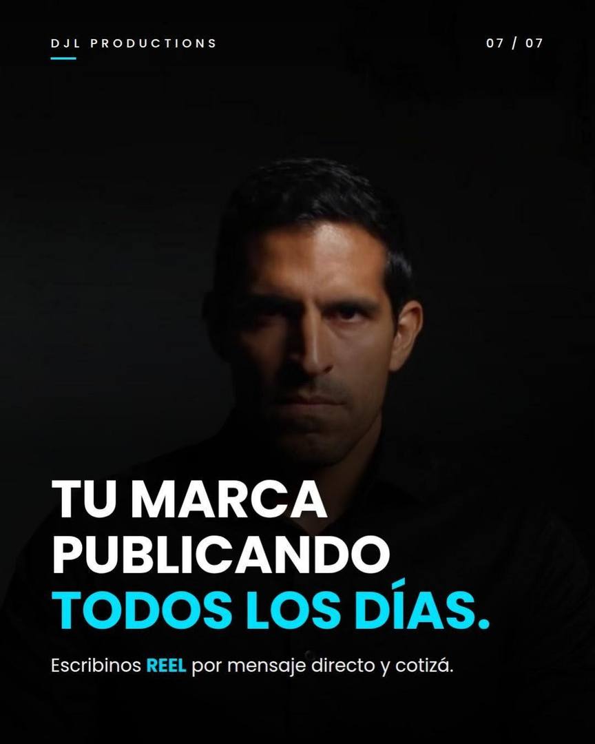 Slide 7: Tu marca publicando todos los días. Escribinos REEL y cotizá.